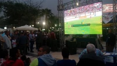 شاشات عرض في الزمالك لمتابعة لقاء المنتخب أمام الكونغو