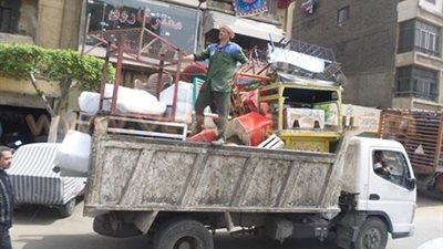 بالصور.. حملات بباب الشعرية وبولاق أبو العلا لرفع الإشغالات