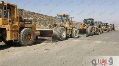 بالصور.. إزالة التعديات على ١٦ ألف متر أراضي أملاك الدولة بحلوان