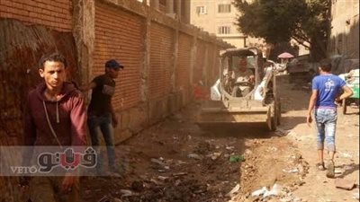 بالصور.. رفع المخلفات بجوار مجمع مدارس الشعراوي في شبرا