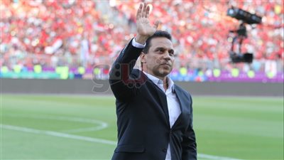 حسام البدري يظهر بملعب برج العرب قبل مواجهة مصر والكونغو