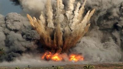 انفجار ضخم بطريق «العريش - رفح»