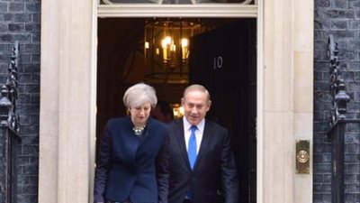 بالصور.. نتنياهو في بريطانيا لتشويه الإسلام والتحريض على إيران