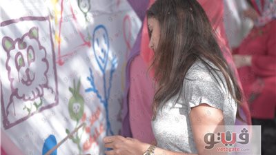 بالصور.. مي عمر تشارك في يوم ترفيهي لمكافحة سرطان الثدي
