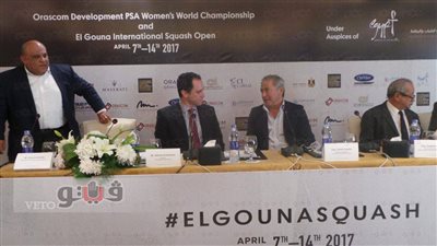 بالصور.. انطلاق مؤتمر بطولة الجونة الدولية للإسكواش