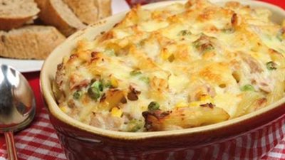 طريقة إعداد المكرونة بالتونة في الفرن من مطبخ الشيف العطار