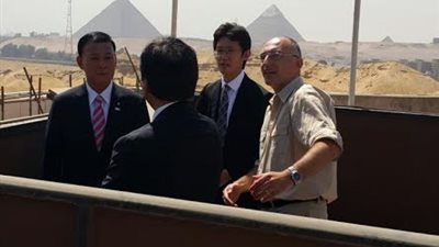 بالصور.. المتحف المصري الكبير يستقبل نائب رئيس البرلمان الياباني