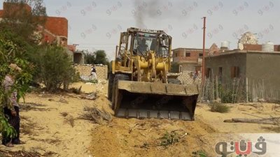 تنفيذ حملة إزالة تعديات على أملاك الدولة في شمال سيناء