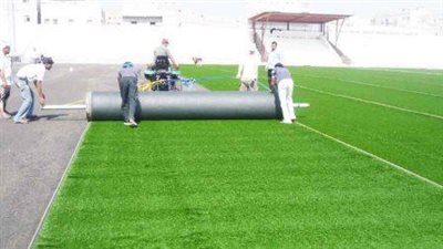 بدء تنجيل ملاعب كرة القدم بالفرع الجديد لنادي الاتحاد السكندري