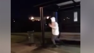 بالفيديو.. تهور شاب ينتهي بحادث