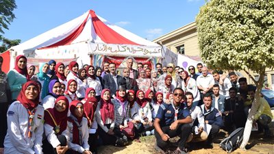 هبة نوح تفتتح مقر جوالة كلية الآثار الجديد بجامعة القاهرة