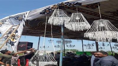 فض سرادق عزاء وهدم مسرح بالشرقية خوفا من كورونا |صور