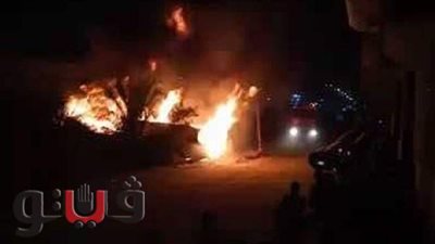 الحماية المدنية تسيطر على حريق مواسير غاز بالشرقية | فيديو