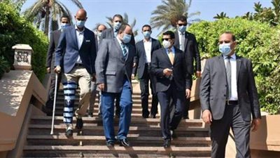 وزير الرياضة يتفقد موقع إقامة قرعة مونديال العالم لليد 2021