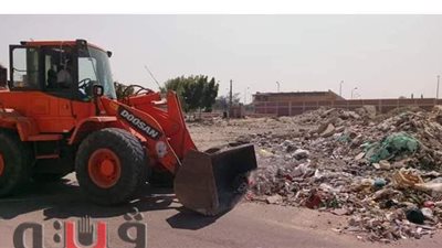 حملة لإزالة تجمعات القمامة بمنطقة الجامعة القديمة بالإسماعيلية | صور