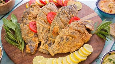 سمك مقلي بتتبيلة الشيف حسن