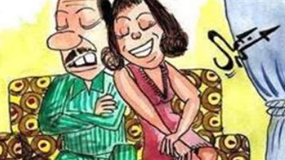 علاقة الزوجين في الطقس الحار بكاريكاتير 