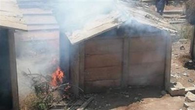 حريق بمخزن ورش سكة حديد كفر الزيات بالغربية