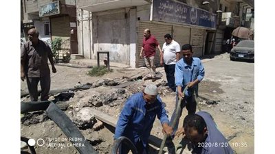 شركة مياه الشرب بالفيوم: إصلاح الهبوط الأرضي أمام محطة الصرف خلال ساعات