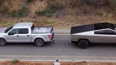 تحدي بين سيارات فورد F 150 وتسلا Cybertruck