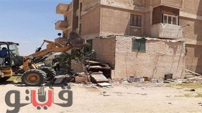 استمرار حملة إزالة الإشغالات الفورية بالقنطرة شرق | صور