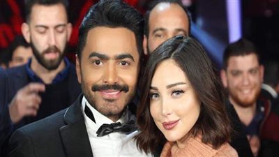 تامر حسني يوجه الشكر لزوجته بسمة بوسيل بعد تنظيم مفاجأة عيد ميلاده