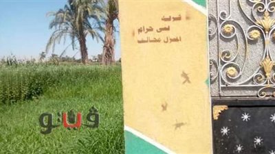 أنت مخالف.. شعار الوحدات المحلية على جدران المنازل المخالفة بالمنيا