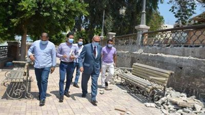 محافظ القليوبية يشهد بداية أعمال تطوير كورنيش النيل ببنها