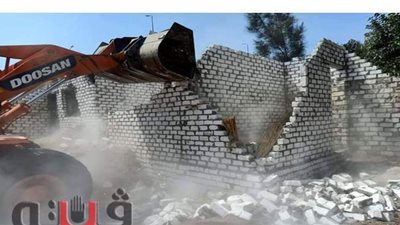 إزالة 11 حالة تعد على الأراضي بالقصاصين في الإسماعيلية