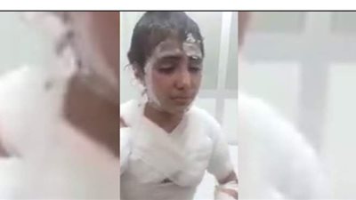 أول فيديو لطفلة كفر الشيخ ضحية التعذيب: مش عايزة أروح لأمي