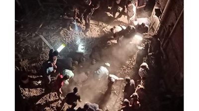 فصل الكهرباء عن منطقة العقار المنهار بطنطا