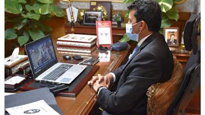 وزير الرياضة يلتقي منسقي أندية الجوالة بالمحافظات أونلاين