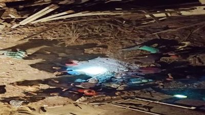 استخراج جثة طفل من تحت انقاض عقار طنطا المنهار