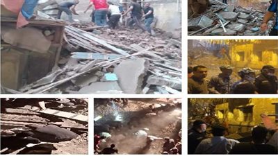 التفاصيل الكاملة لانهيار عقار شارع طه الحكيم بطنطا