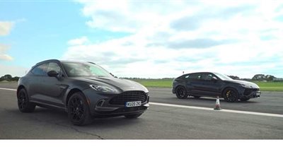 سباق  تسارع بين لامبورجيني أوروس وأستون مارتن DBX | فيديو