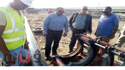 الانتهاء من نقل خط المياه المتعارض مع كوبري أشتوم الجميل ببورسعيد | صور