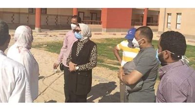 نائب محافظ الوادى الجديد تتفقد أعمال التشطيبات بالمدرسة المصرية اليابانية