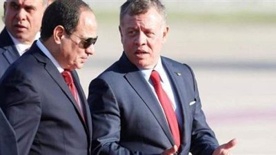 لحظة وصول الرئيس السيسي الأردن ولقاء الملك عبد الله الثاني | فيديو