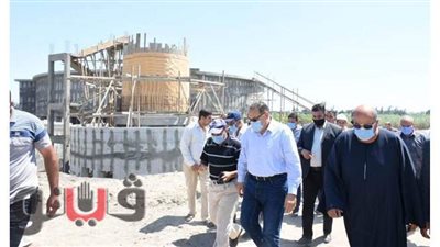 محافظ الشرقية يتفقد أعمال إنشاء محطة مياه البكارشة