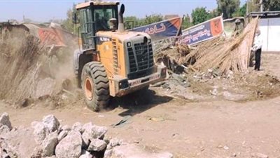 إزالة 8 حالات تعد على أراضي الري بإيتاي البارود في البحيرة