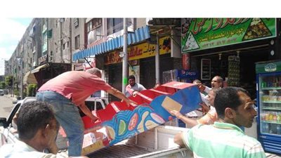 إزالة إشغالات الباعة الجائلين بمنطقة مينا  البصل  فى الإسكندرية