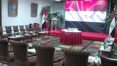 بالصور.. استعدادات احتفالية الأهلي بلاعبيه الدوليين