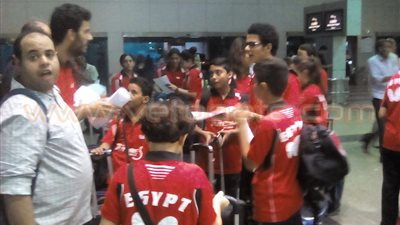 بالصور.. بعثة منتخب مصر لتنس الطاولة تصل مطار القاهرة للسفر إلى تونس