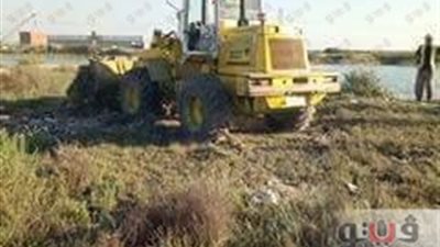 إزالة 25 فدان تعديات مزارع سمكية على أملاك الدولة بالدقهلية