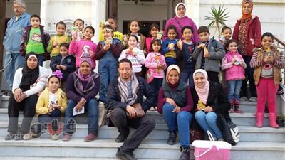 بالصور.. «صنع في مصر» ورشة تعليمية للأطفال بآثار الإسكندرية