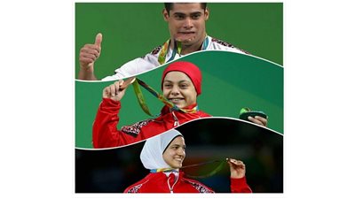 المهن الأساسية لأبطال مصر في الأوليمبياد.. «إيهاب» موظف في شركة كهرباء.. «سارة» طالبة ثانوية عامة.. «هداية» فنانة بالفرقة الرابعة بكلية فنون جميلة جامعة حلوان.. و«شي