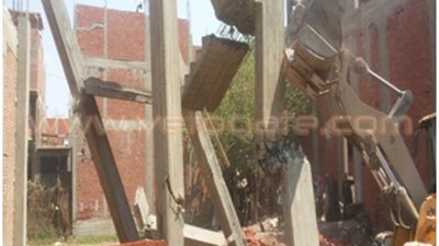 إزالة 7 حالات تعد على الأراضي الزراعية بالجيزة