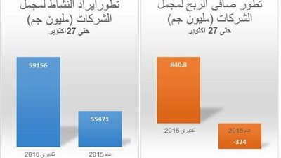 مؤشر الربحية لشركات قطاع الأعمال العام التابعة يبلغ 841 مليون جنيه