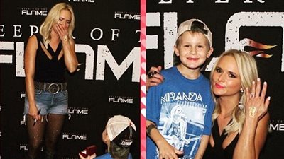 بالصور.. ميراندا لامبرت تقبل عرض الزواج من طفل عمره 6 سنوات