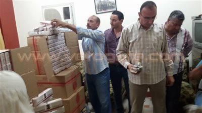 ضبط مخزن سجائر غير مرخص في بني سويف